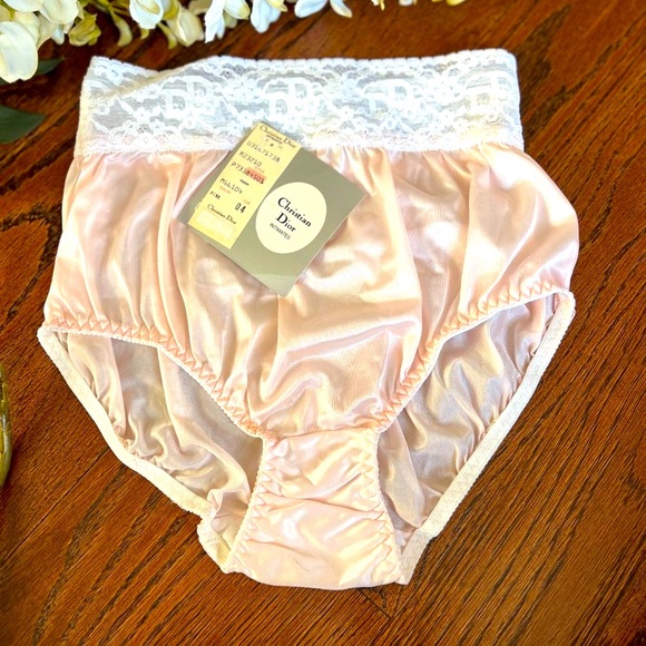 Dior Other - Dior Vintage High Waisted Pink & White Monogram Top Panties NWT Size 4